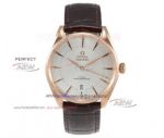 TW Factory Omega Seamaster For Sale - Rose Gold Case Brown Leather Strap Mens Watches (1)_th.jpg